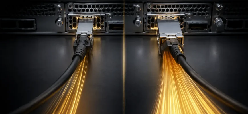 Two server network connections comparing 10GbE and 25GbE capacity