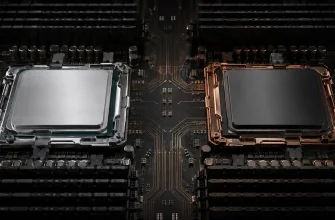Two enterprise server processor platforms compared on a motherboard